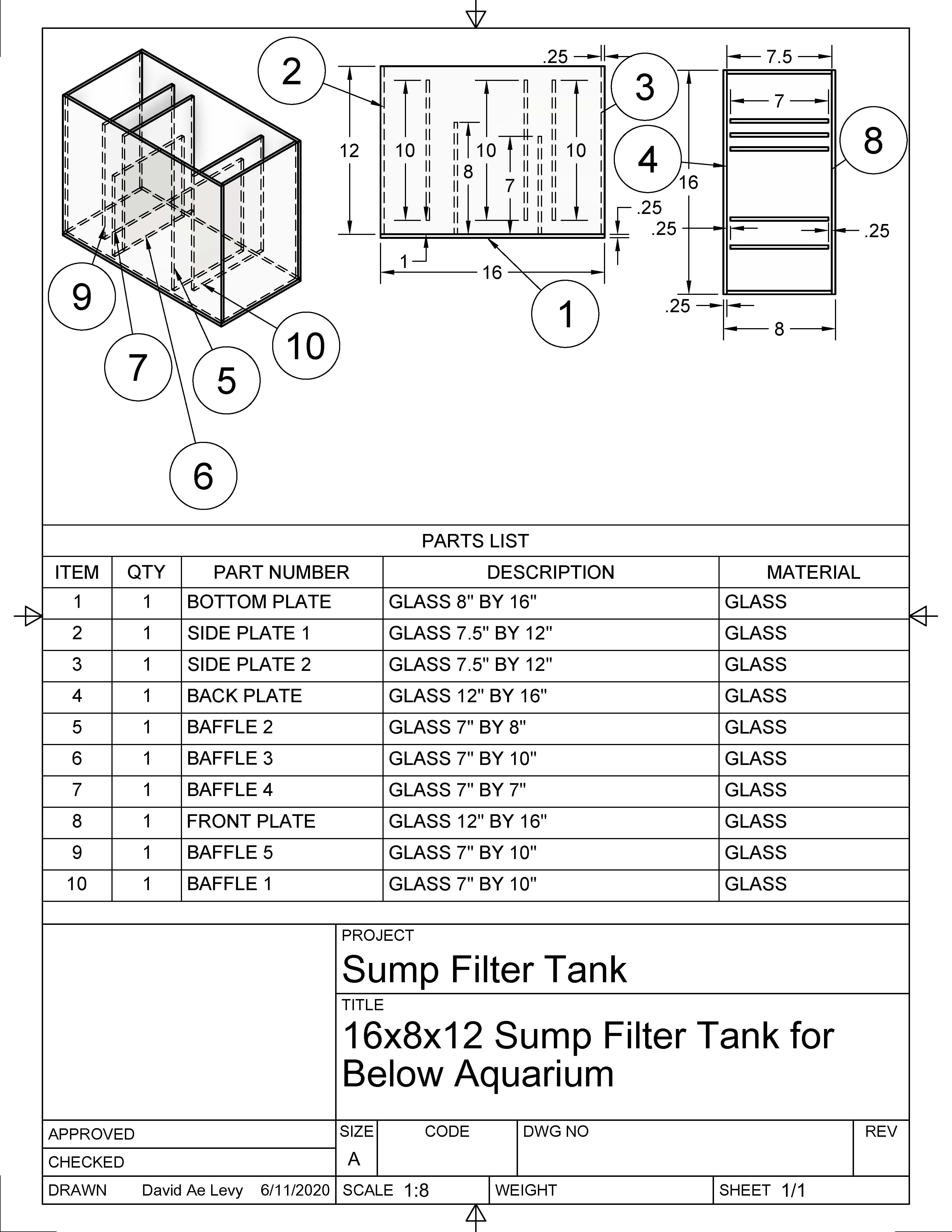 16x8x12 Sump Filter Tank for Below Aquarium Drawing.jpg